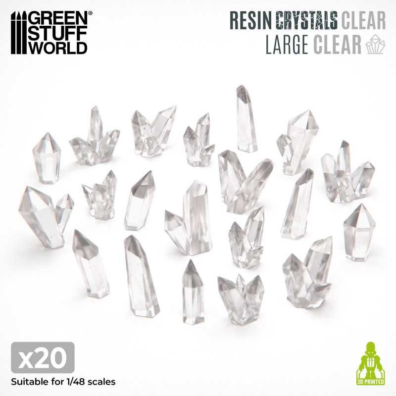 CLEAR Resin Crystals - Large Transparent Harzkristalle - Große - Greenstuff World