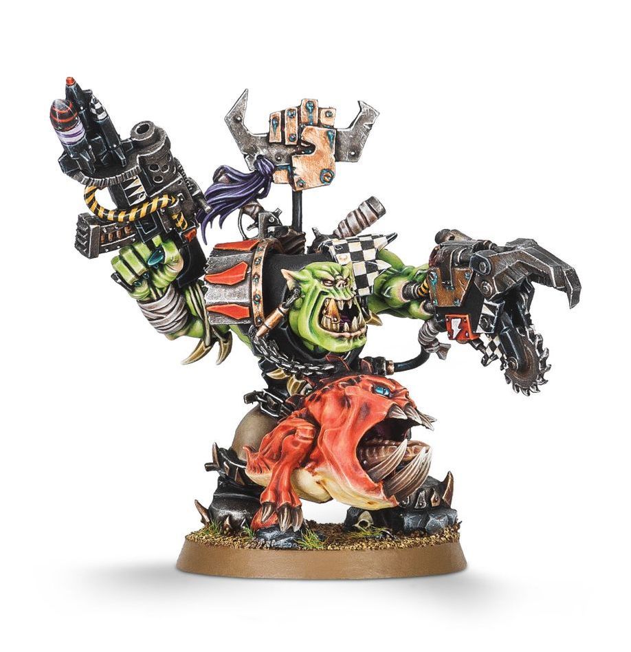 MO: Waaaghboss mit Schnappasquig Warboos With Attack Squig - Orks - Warhammer 40.000 - Games Workshop MO: Waaaghboss mit Schnappasquig Warboos With Attack Squig - Orks - Warhammer 40.000 - Games Workshop