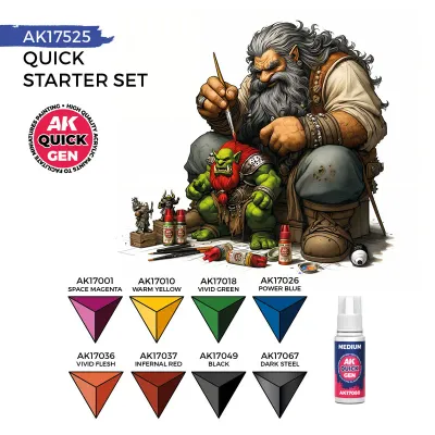 Quick Starter 9 x 18mL (Quick Gen Set) - AK Interactive