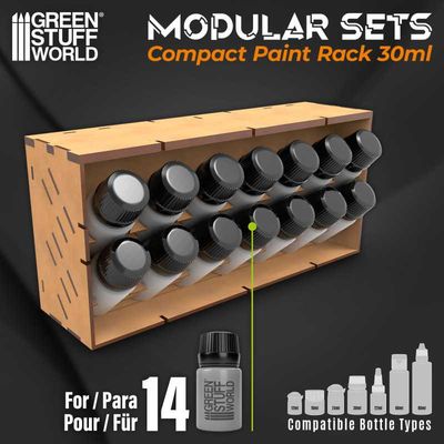 Vertikaler Farborganisator 30ml - COMPACT Modular Set lite Compact Paint Rack - Greenstuff World