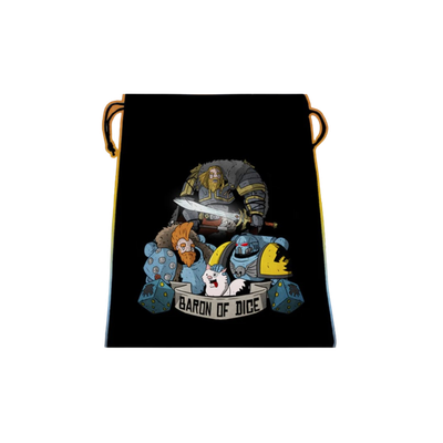 Premium Black Dice Bag - Wolf Pack - Baron of Dice