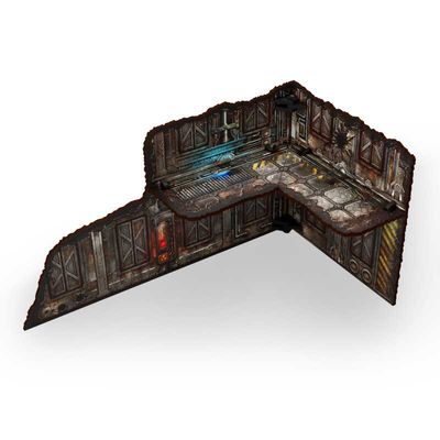 Foldable Pre-Painted WTC Terrain - Two-Story Ruin - Sci-Fi - Greenstuff World