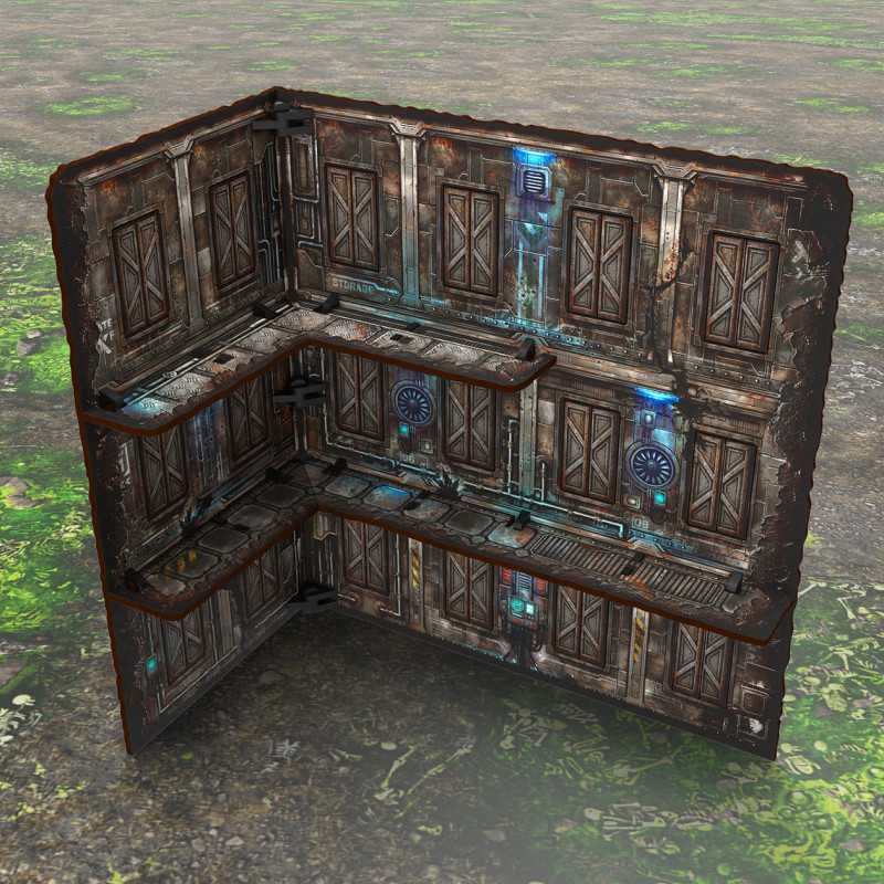 Foldable Pre-Painted WTC Terrain - Three-Story Ruin - Sci-Fi - Greenstuff World Foldable Pre-Painted WTC Terrain - Three-Story Ruin - Sci-Fi - Greenstuff World
