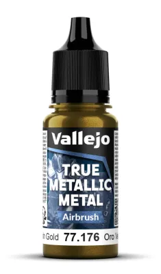 Greenish Gold 18 ml - True Metallic Metal Airbrush - Vallejo
