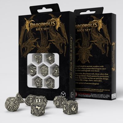 Dracopolis Dice Set - The Scandinavian Blackfang Dice Set (7) - Q-Workshop