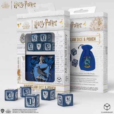Harry Potter. Ravenclaw Dice & Pouch - Würfel (5) - Q-Workshop