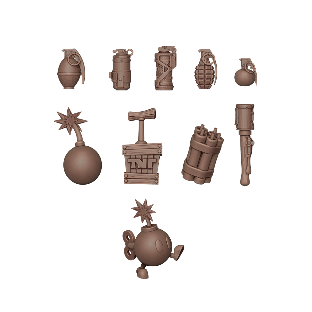Bombs & Grenades - Basing Bits (72 Teile) - AK Interactive