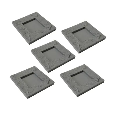 Kings of War Kings of War Kings of War Infantry Hero Base Converters (20mm to 40mm) - Mantic Games