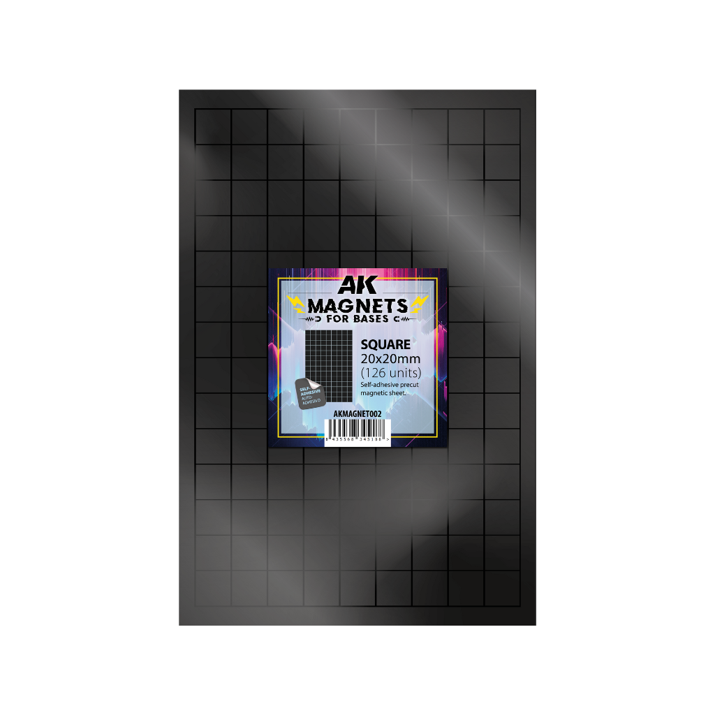 AK Vorgeschnittene Magnete - Quadrate 20 x 20mm  - AK Interactive