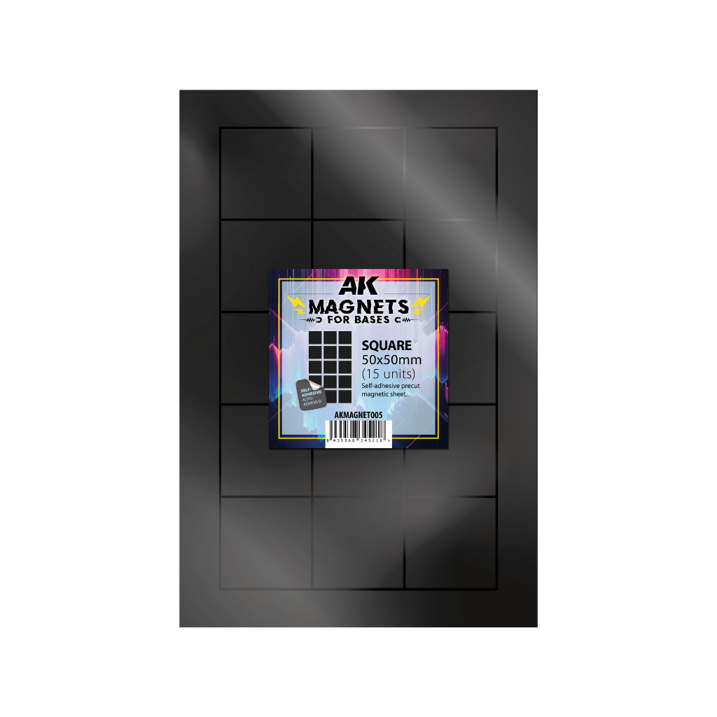 AK Vorgeschnittene Magnete - Quadrate 50 x 50mm - AK Interactive