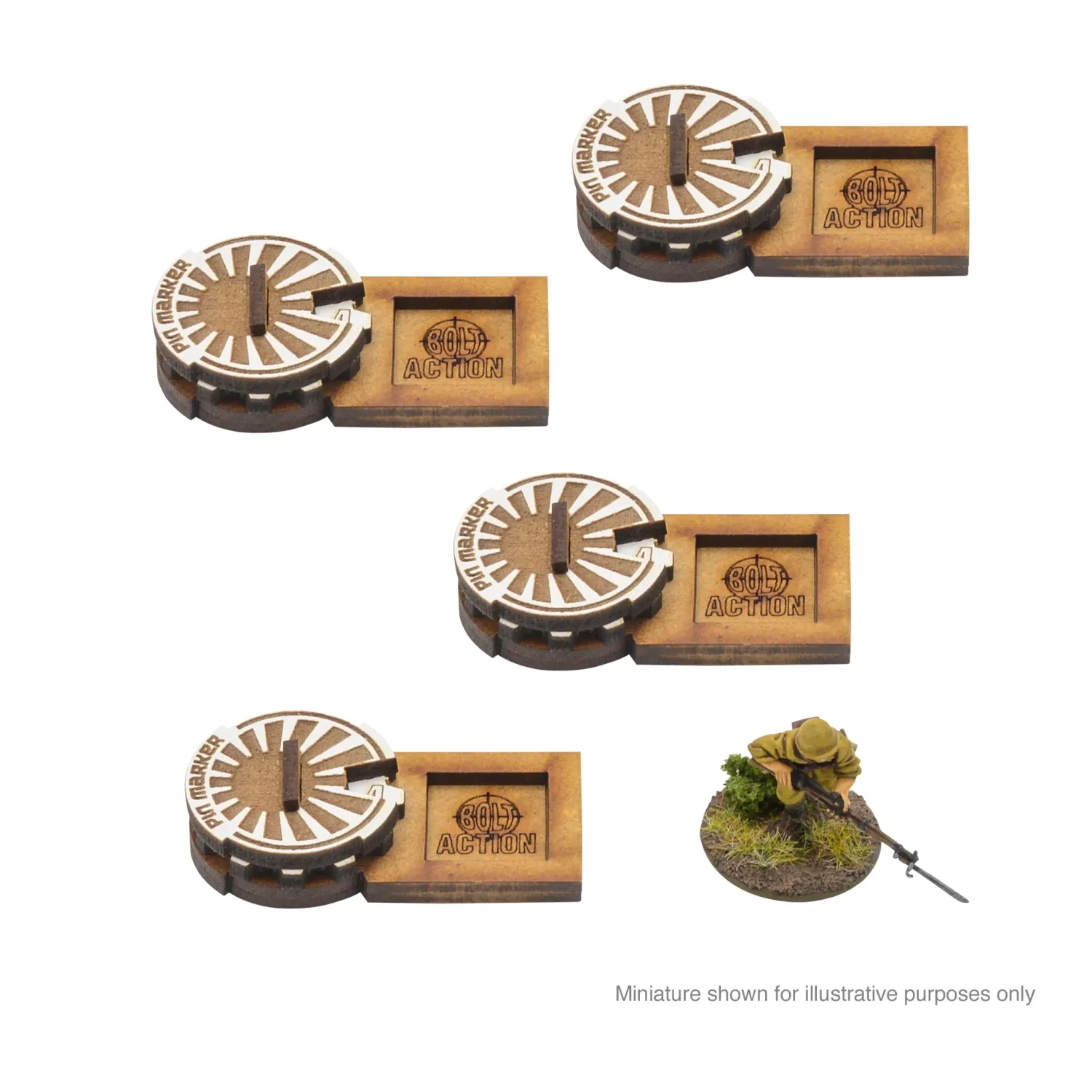 Bolt Action MDF Unit Pin Markers - Japan - Bolt Action Bolt Action MDF Unit Pin Markers - Japan - Bolt Action