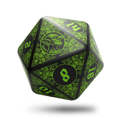 Anti Stress Würfel D20 - Goblin - Squishy Dice D20