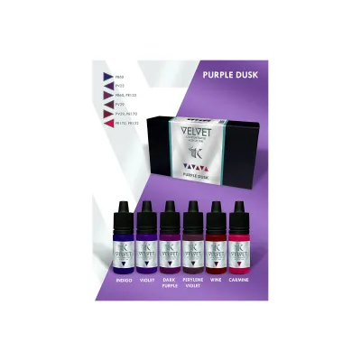 Velvet Inks Purple Dusk (6x15mL) - Kimera Colors