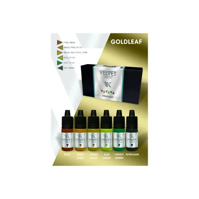 Velvet Inks Goldleaf (6x15mL) - Kimera Colors