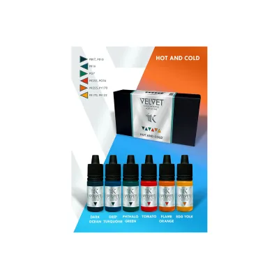 Velvet Inks Hot and Cold (6x15mL) - Kimera Colors