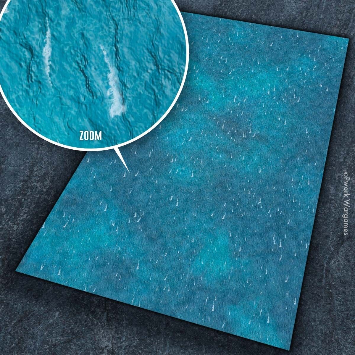 Seas of War 4x6 - Wargames Terrain Mat - Rubber Neoprene - PWork Wargames Spielmatte
