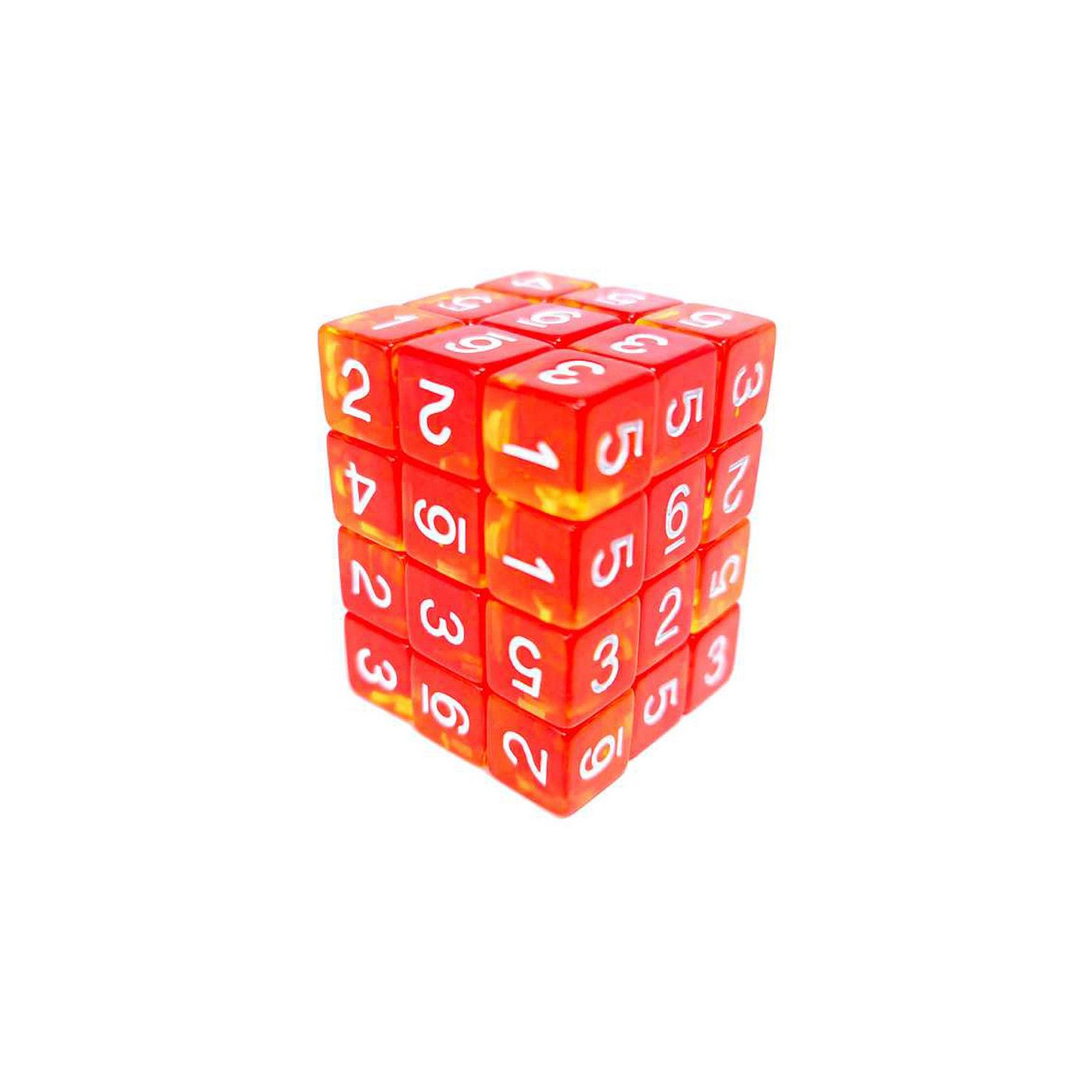 36x W6 12mm Spielwürfel - Rot/Gelb Transparent (D6 Dice) 36x W6 12mm Spielwürfel - Rot/Gelb Transparent (D6 Dice)