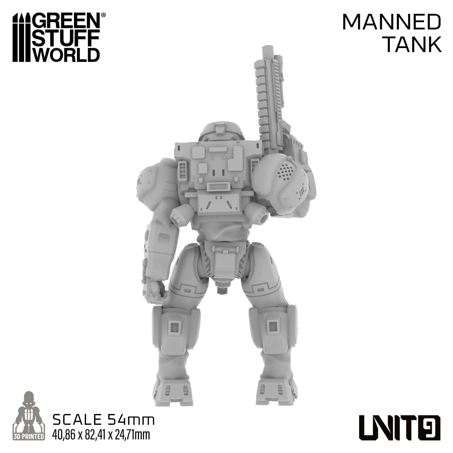 UNIT9 figures - Manned Tank 54mm - Greenstuff World UNIT9 figures - Manned Tank 54mm - Greenstuff World