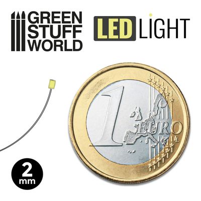 Cool White LED Lights - 2mm - Greenstuff World