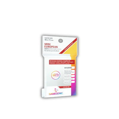 Gamegenic Matte Mini European-Sized Sleeves Clear 46x71mm - Clear (50)