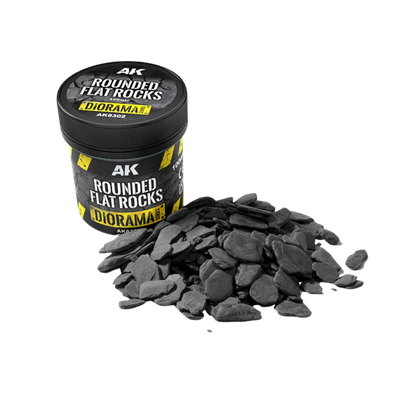 Rounded Flat Rocks - 100ml - Diorama - AK Interactive