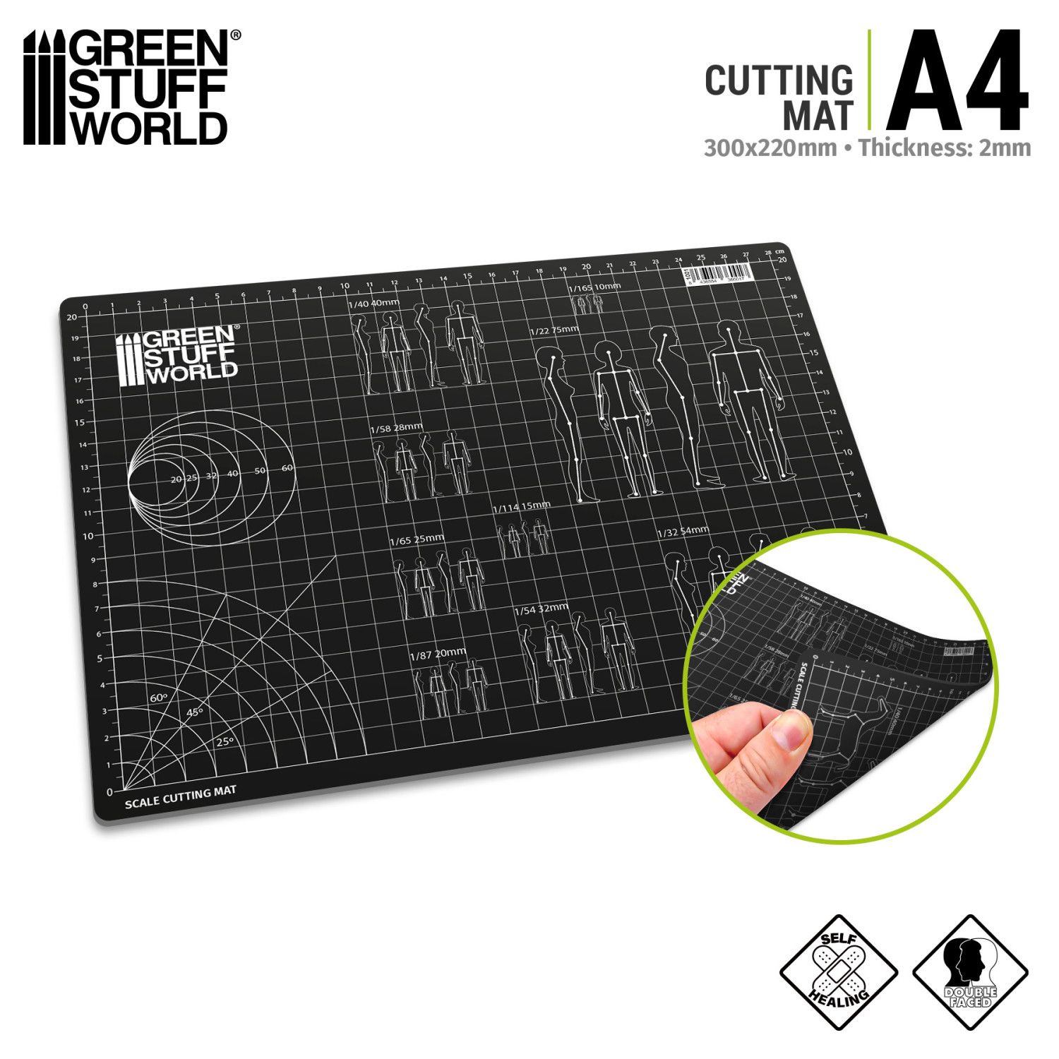 Scale Cutting Mat A4 - Greenstuff World Scale Cutting Mat A4 - Greenstuff World