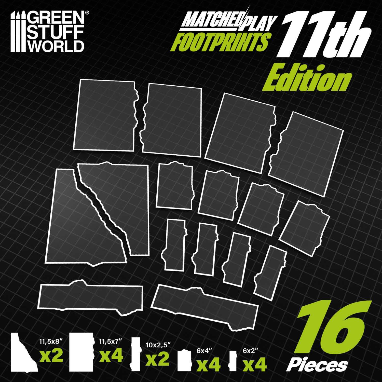 11th Edition Glasspack Footprints Wh40k compatible 40k Gelände-Footprints aus Glasspack 11th Edition - Greenstuff World 11th Edition Glasspack Footprints Wh40k compatible 40k Gelände-Footprints aus Glasspack 11th Edition - Greenstuff World