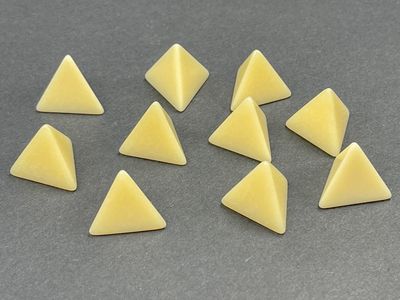 Bag of 10 D4 W4 Ivory Blank Opaque Polyhedral Dice - Chessex