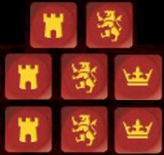 SAGA Mittelalter Würfel (Rot) (8) Dice