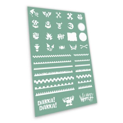 Flexible Schablonen - Self-adhesive stencils - Orcs - Greenstuff World