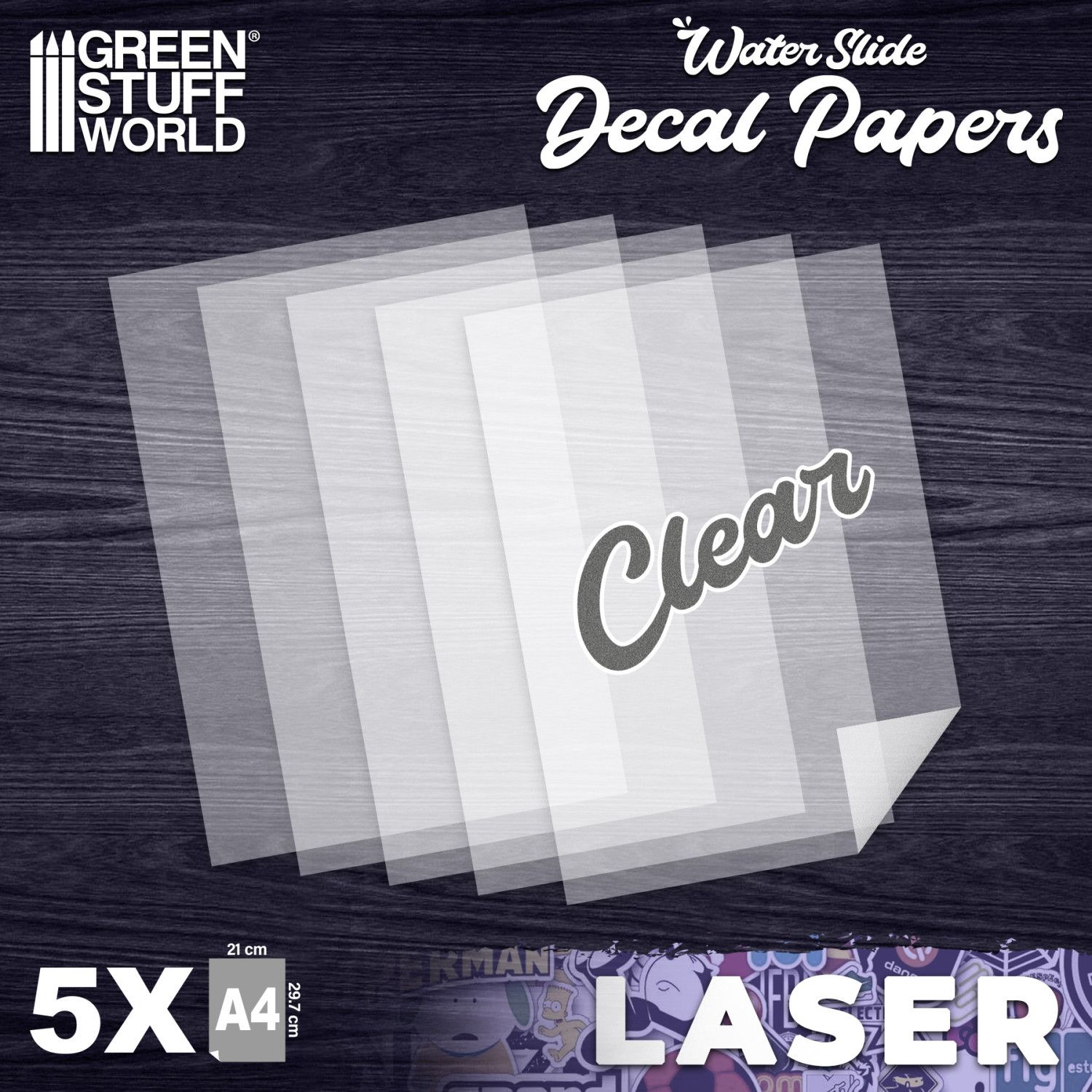 Wasserschiebe Abziehbilder - Waterslide Decals - Laser Transparent - Greenstuff World Wasserschiebe Abziehbilder - Waterslide Decals - Laser Transparent - Greenstuff World