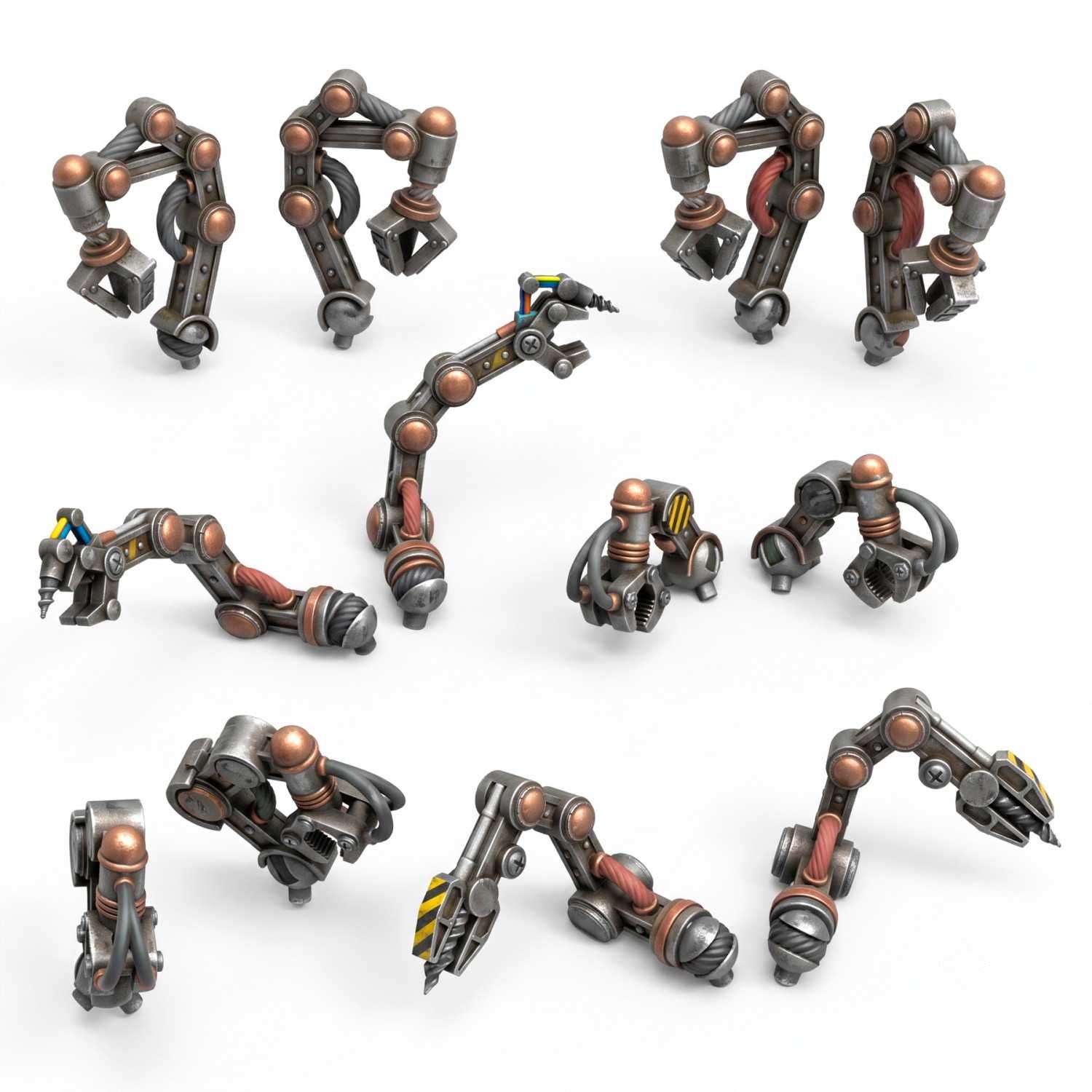3D Printed Set - Techno Servo Arms 1:48 - Greenstuff World
