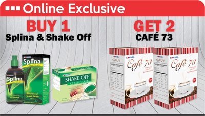 Buy 1 Splina &amp; Shake Off Get 2 Cafe 73