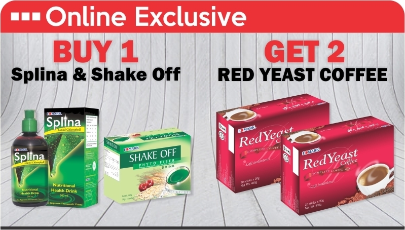 Buy 1 Splina &amp; Shake Off Get 2 Red Yeast Coffee