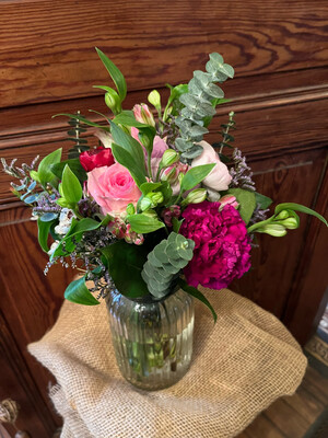 Bouquet du jour avec vase