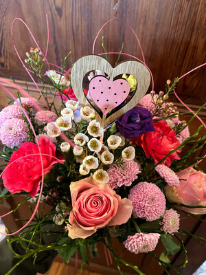 Bouquet de fleurs „Je t‘aime“