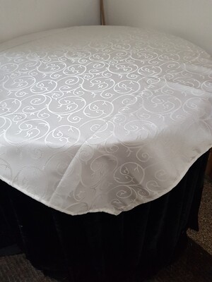 Față masă / napron brocart ivory cerculete