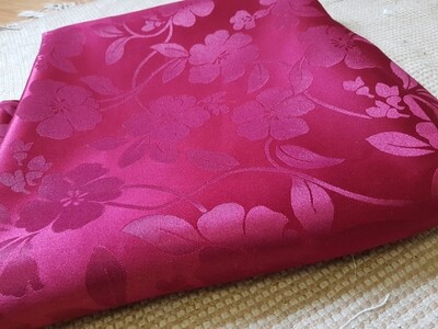 Față masă brocart burgundy, model floral