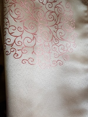 Servet 35x35 cm brocart crem &amp; somon
