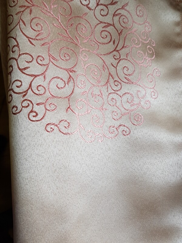 Servet 35x35 cm brocart crem &amp; somon