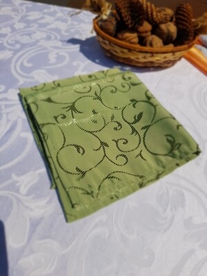 Servet brocard verde 40x40 cm