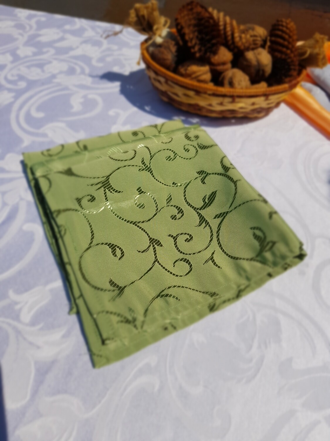 Servet brocard verde 40x40 cm