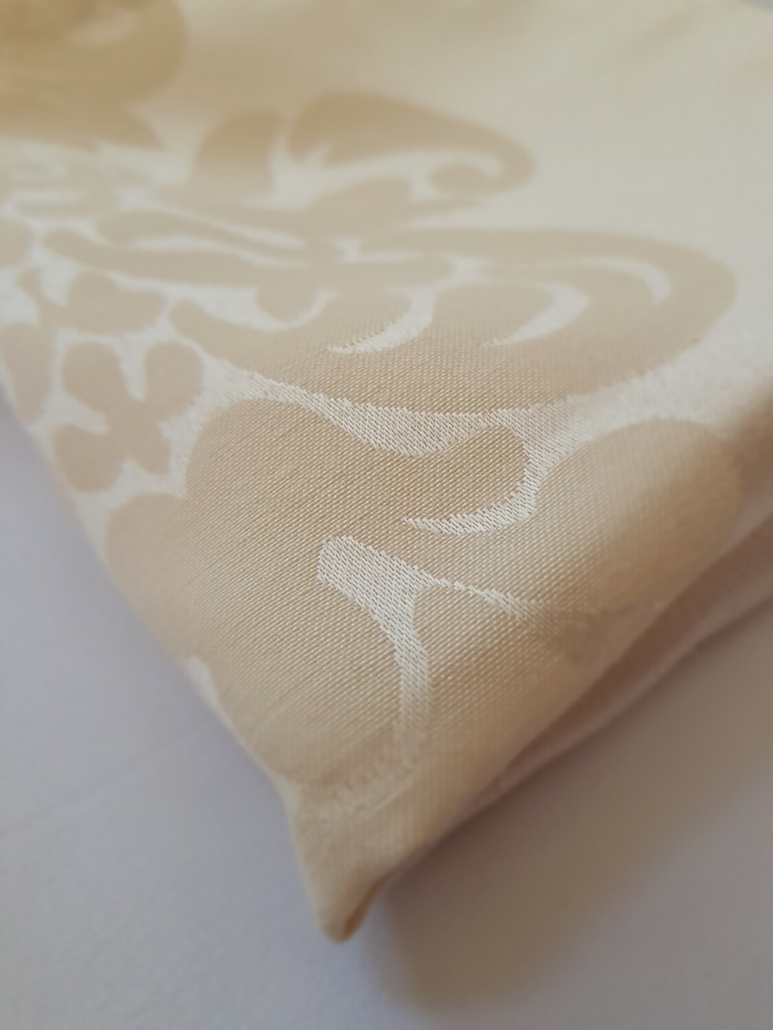 Servet damasc crem- roze, 38x38 cm,