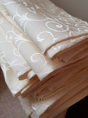 Servet brocart ivory galbui 30x30 cm
