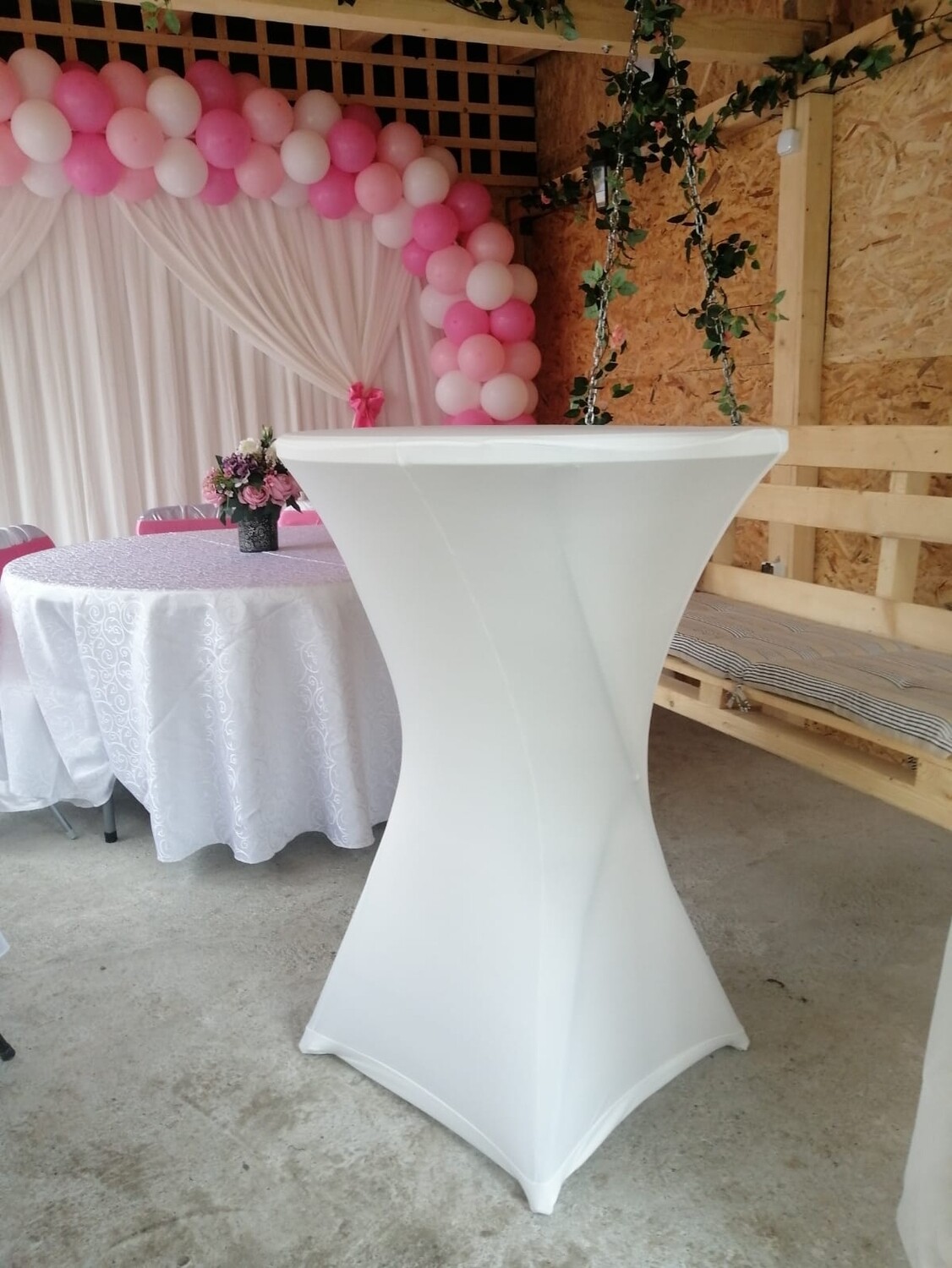 Husa masa stand-up confectionata din lycra ivory
