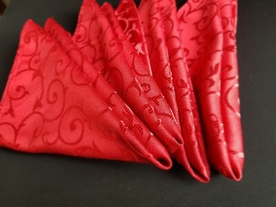 Servet 30x30 cm, brocart grena