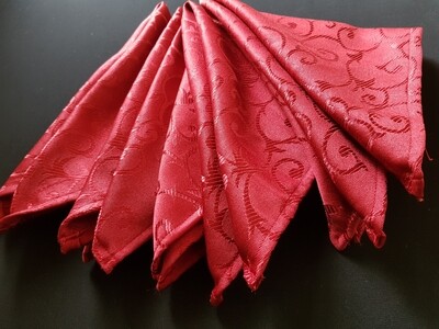Servet 30x30 cm, brocart grena