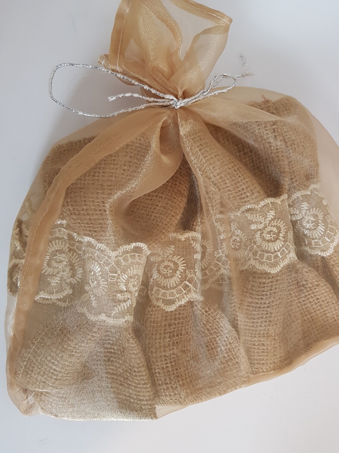Set 4 fundite panza sac cu dantela (iuta)