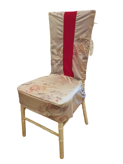Set 4 huse scaun cu accente fucsia