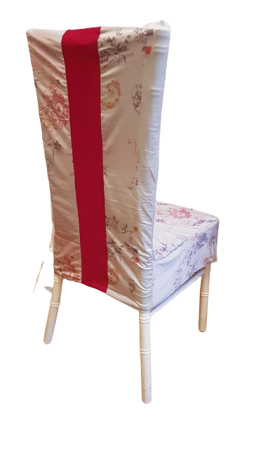 Set 4 huse scaun cu accente fucsia